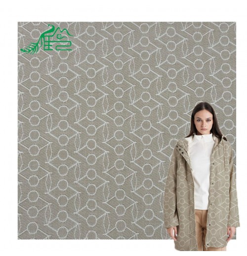 Hot cotton jacquard fabric 100%C390gsm dyed custom brand suitable for jackets, coats Hot cotton jacquard fabric 100%C390gsm dyed custom brand suitable for jackets, coats