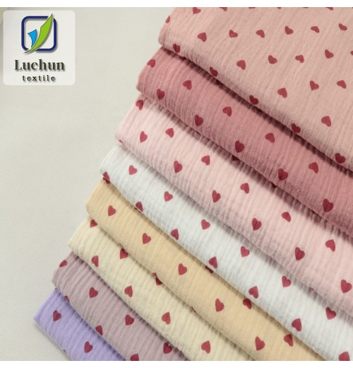 Hot Selling Pure cotton Drape Print Soft Double Layer Gauze fabric For Pajama Children Clothing Hot Selling Pure cotton Drape Print Soft Double Layer Gauze fabric For Pajama Children Clothing