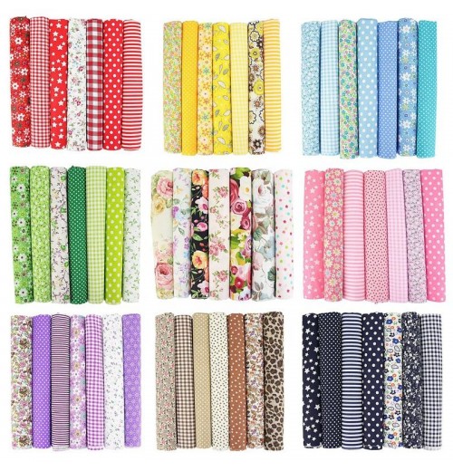 7Pcs/Bag Bundles Fat Quarter Cuts Pure Cotton Printed Patchwork Fabric For Diy Handcraft Quilting Sewing 7Pcs/Bag Bundles Fat Quarter Cuts Pure Cotton Printed Patchwork Fabric For Diy Handcraft Quilting Sewing