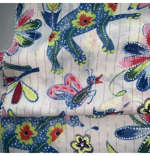 99% cotton 1% lurex floral reactive print lawn voile for shirt and dresses 99% cotton 1% lurex floral reactive print lawn voile for shirt and dresses